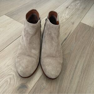 Sam Edelman Taupe Suede Ankle Booties